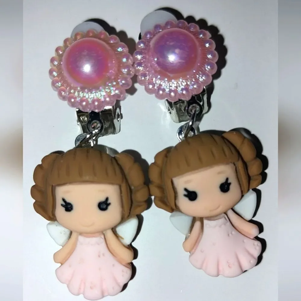 Beautiful fashion clip-on kids earrings